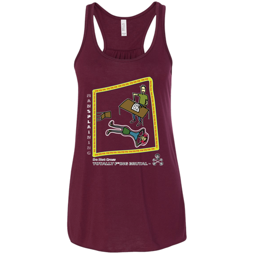 Mansplaining - Canvas Flowy Racerback Tank - Totally F*ing Brutal