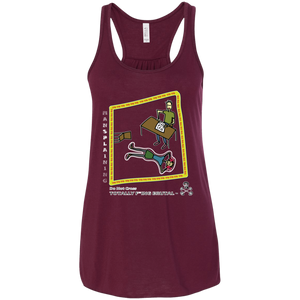 Mansplaining - Canvas Flowy Racerback Tank - Totally F*ing Brutal