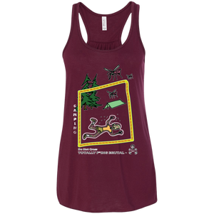 Camping -  Canvas Flowy Racerback Tank - Totally F*ing Brutal