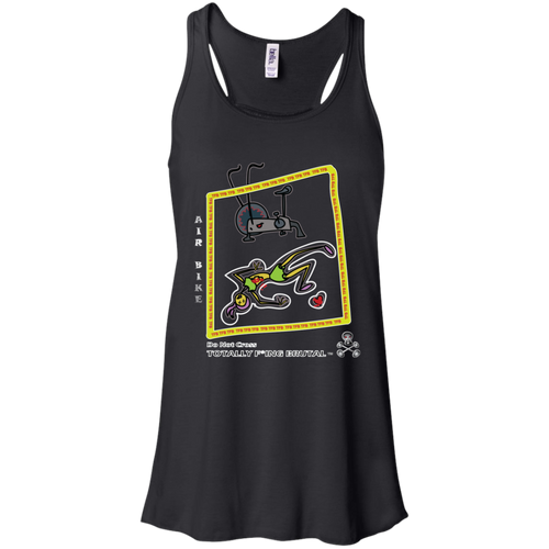 Air bike - Canvas Flowy Racerback Tank - Totally F*ing Brutal