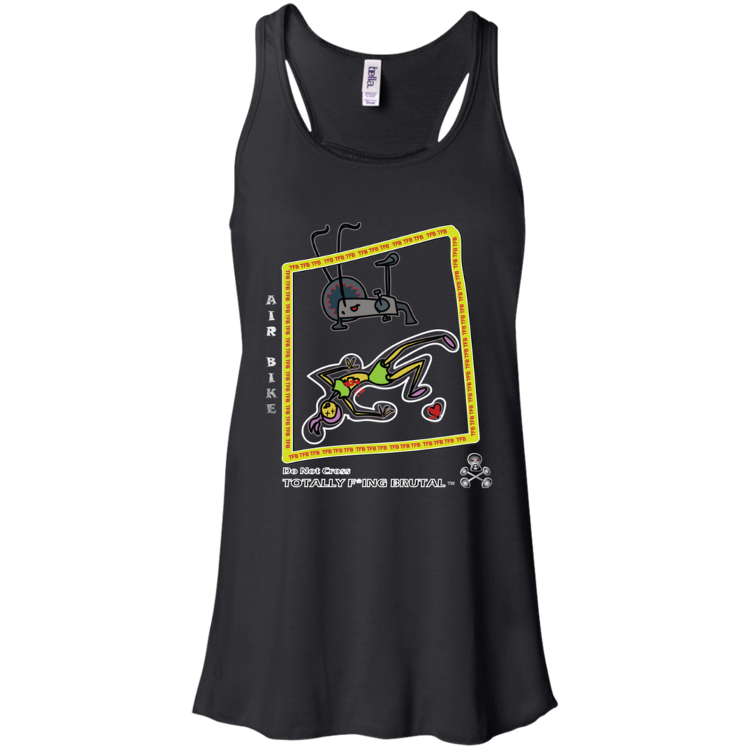 Air bike - Canvas Flowy Racerback Tank - Totally F*ing Brutal