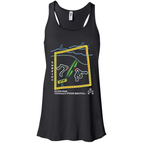 Surfing - Canvas Flowy Racerback Tank - Totally F*ing Brutal