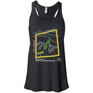 Surfing - Canvas Flowy Racerback Tank - Totally F*ing Brutal