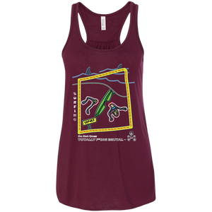Surfing - Canvas Flowy Racerback Tank - Totally F*ing Brutal