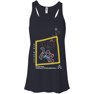 Mountain Biking - Canvas Flowy Racerback Tank - Totally F*ing Brutal