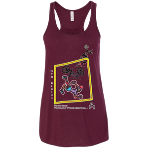 Mountain Biking - Canvas Flowy Racerback Tank - Totally F*ing Brutal