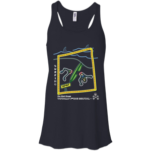 Surfing - Canvas Flowy Racerback Tank - Totally F*ing Brutal