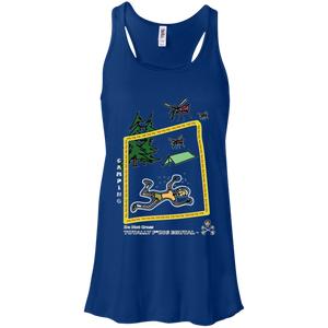 Camping -  Canvas Flowy Racerback Tank - Totally F*ing Brutal