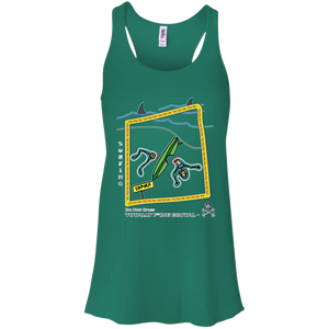 Surfing - Canvas Flowy Racerback Tank - Totally F*ing Brutal