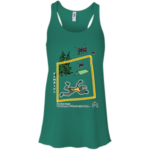 Camping -  Canvas Flowy Racerback Tank - Totally F*ing Brutal