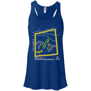 Surfing - Canvas Flowy Racerback Tank - Totally F*ing Brutal