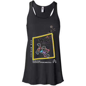 Mountain Biking - Canvas Flowy Racerback Tank - Totally F*ing Brutal