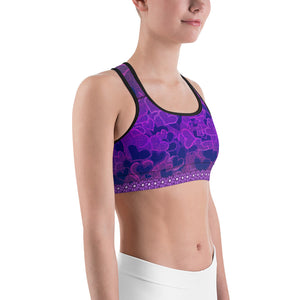 Lavender Love Hearts Sports bra - Totally F*ing Brutal