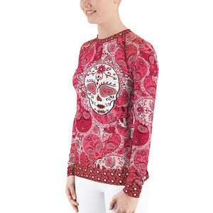 Ruby - Tahoe Sugar Skull Women's Rash Guard - Totally F*ing Brutal