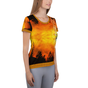 Viking Sunset - Women's Athletic T-shirt - Totally F*ing Brutal
