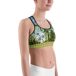 Ancient Green - Tahoe Sugar Skull Sports bra - Totally F*ing Brutal
