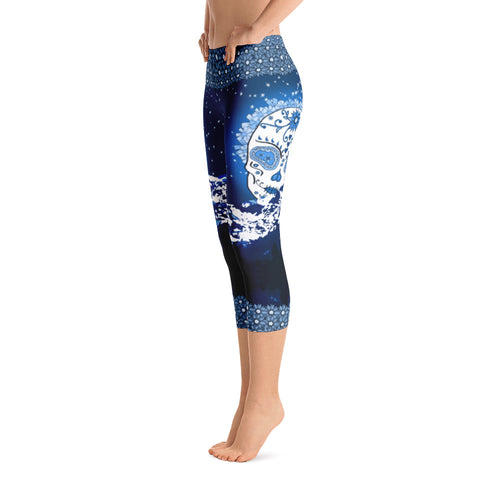 Mountain Moon - Tahoe Sugar Skull Capri Leggings - Totally F*ing Brutal