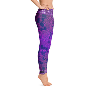 Lavender Love Hearts Leggings - Totally F*ing Brutal
