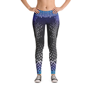 Azure Snakeskin Leggings - Totally F*ing Brutal