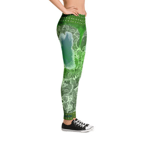 Emerald - Tahoe Sugar Skull Leggings - Totally F*ing Brutal