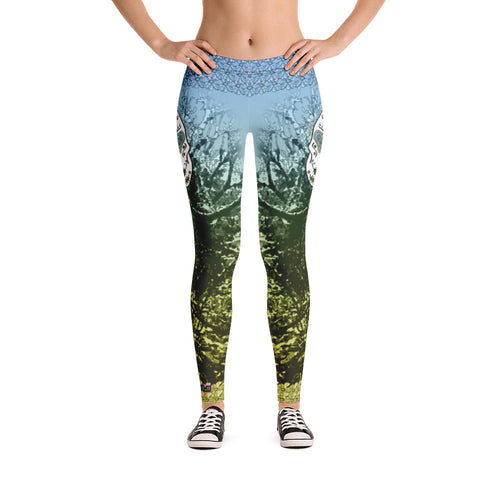 Ancient Green - Tahoe Sugar Skull Leggings - Totally F*ing Brutal