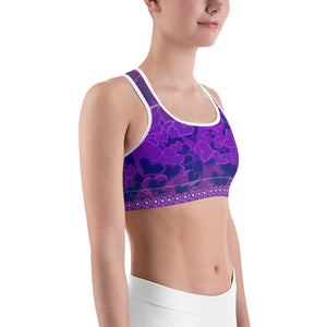 Lavender Love Hearts Sports bra - Totally F*ing Brutal