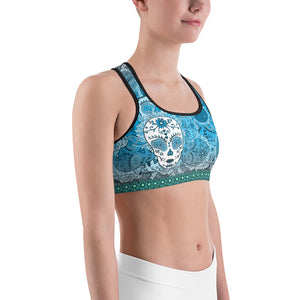 Deep Blue - Tahoe Sugar Skull Sports bra - Totally F*ing Brutal