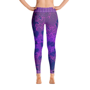 Lavender Love Hearts Leggings - Totally F*ing Brutal