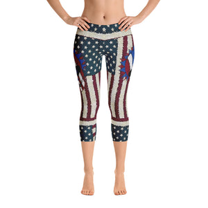 Freedom - Tahoe Sugar Skull Capri Leggings - Totally F*ing Brutal