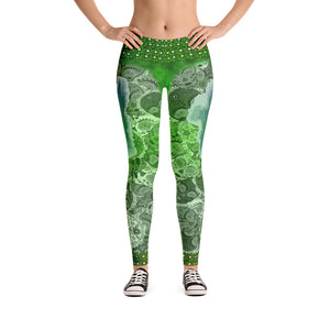 Emerald - Tahoe Sugar Skull Leggings - Totally F*ing Brutal