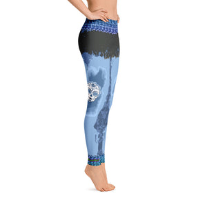 Mount Tallac Blue - Tahoe Sugar Skull Leggings - Totally F*ing Brutal