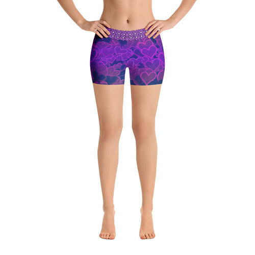 Lavender Love Heart Shorts - Totally F*ing Brutal