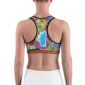Rainbow - Tahoe Sugar Skull Sports Bra - Totally F*ing Brutal