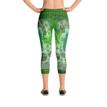 Emerald - Tahoe Sugar Skull Capri Leggings - Totally F*ing Brutal
