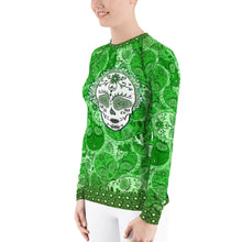 Emerald - Tahoe Sugar Skull Women's Rash Guard - Totally F*ing Brutal