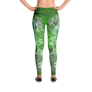 Emerald - Tahoe Sugar Skull Leggings - Totally F*ing Brutal
