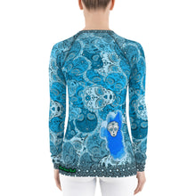 Deep Blue - Tahoe Sugar Skull Women's Rash Guard - Totally F*ing Brutal