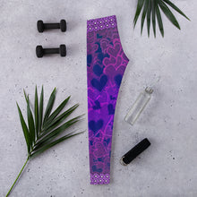 Lavender Love Hearts Leggings - Totally F*ing Brutal